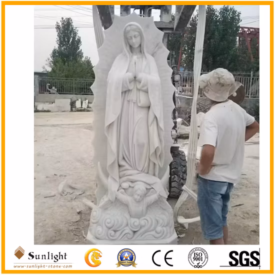 Scultura religiosa, statua in marmo di Santa Maria con Gesù Bambino