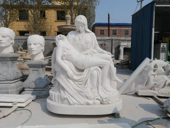 Statua religiosa in pietra della Virgen De Guadalupe a grandezza naturale personalizzata, scultura in marmo della Vergine Maria