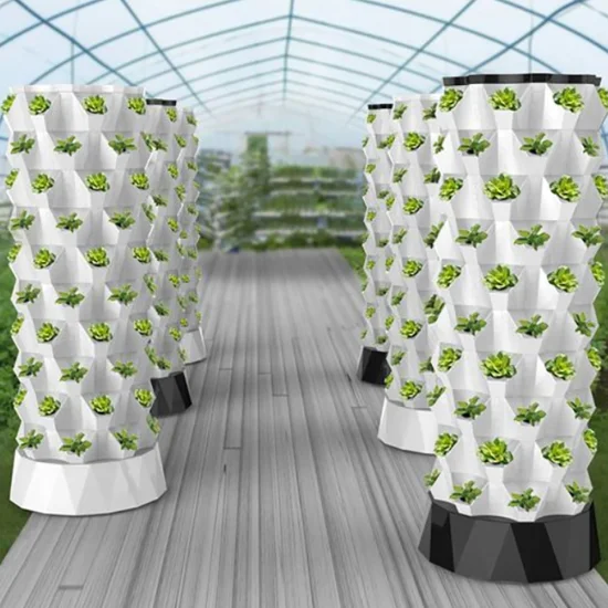 Sistema di irrigazione Aeroponica Sistemi di coltivazione idroponica per interni Coltivazione verticale domestica Giardino a torre con verdure a coltivazione verticale con luce a LED